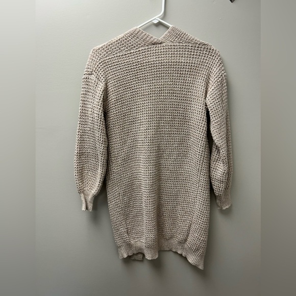 Shein Tan Knit Long Sleeve Cardigan - Picture 2 of 3